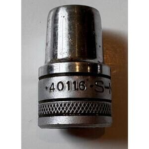 Vtg S-K 40116 Socket 1/2" Knurled Socket 1/2" Drive 12 Point USA